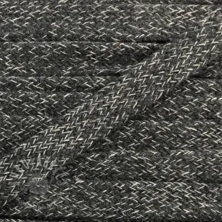 Bombažna vrvica ploska 13 mm melange dark grey