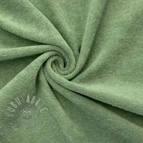 Raztegljiva frotirna tkanina old green