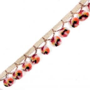 Pompom AFRICA rose bordeaux