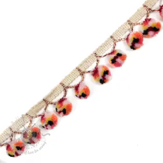 Pompom AFRICA rose bordeaux