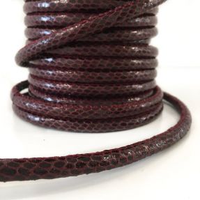 Šnúra umelá koža Snake bordeaux