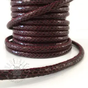 Vrvice umetno usnje Snake bordeaux