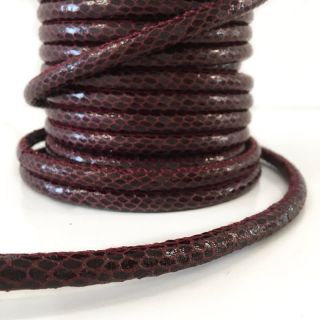 Vrvice umetno usnje Snake bordeaux