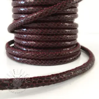 Vrvice umetno usnje Snake bordeaux