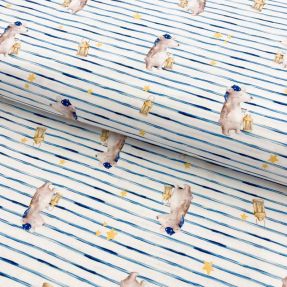 Bombažna tkanina Snoozy fabrics Friends Sleeping bear digital print