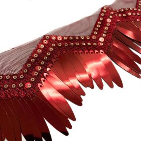 Čipkasti til Burlesque zigzag bordeaux