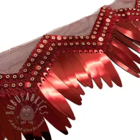 Čipkasti til Burlesque zigzag bordeaux