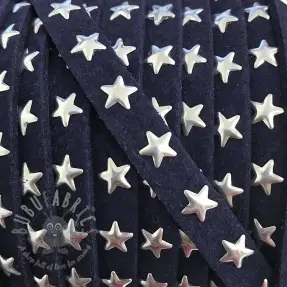 Semišasta vrvica Zvezde dark blue