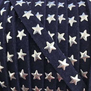 Semišasta vrvica Zvezde dark blue