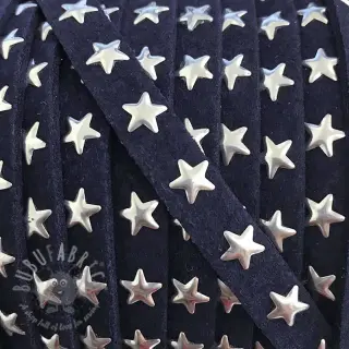 Semišasta vrvica Zvezde dark blue