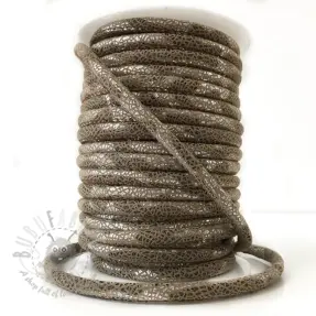 Semiš vrvica Glitter taupe
