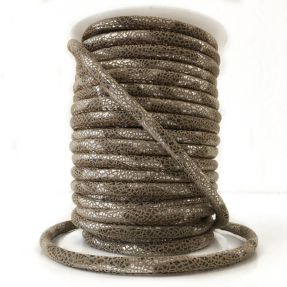 Semišová šnúra Glitter taupe