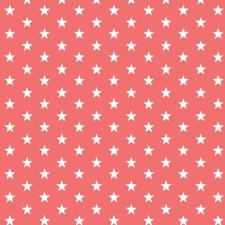 Bombažna tkanina Petit stars coral