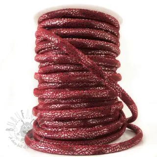 Semiš vrvica Glitter red