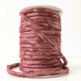 Semiš vrvica Glitter old pink