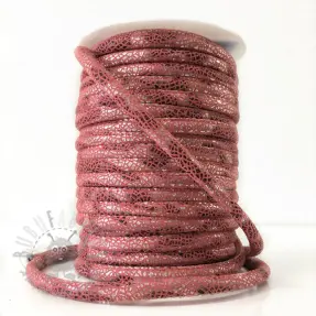 Semiš vrvica Glitter old pink