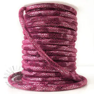 Semiš vrvica Glitter fuchsia