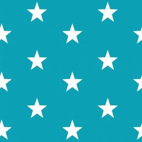 Bombažna tkanina Stars turquoise