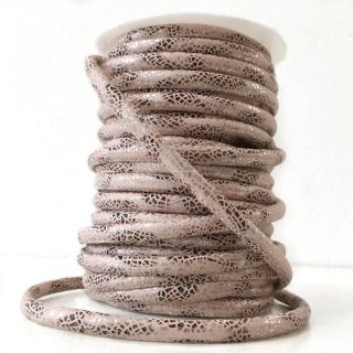 Semiš vrvica Glitter beige