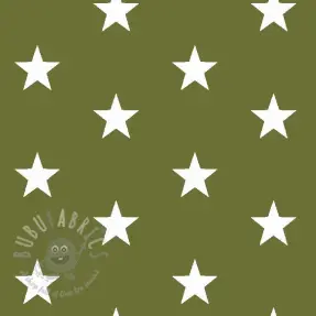 Bombažna tkanina Stars green