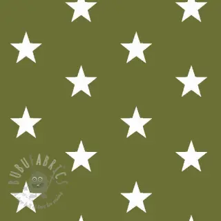 Bombažna tkanina Stars green