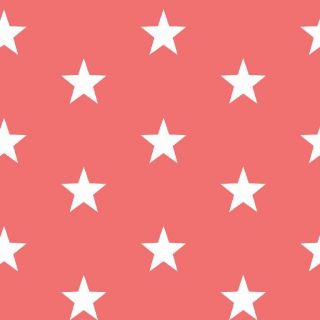 Bombažna tkanina Stars coral