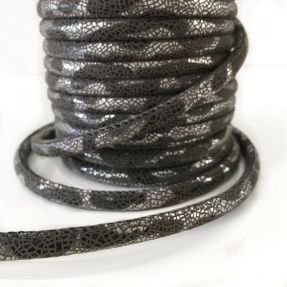Semišová šnúra Snake silver