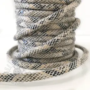 Semišasta vrvica Kača cream