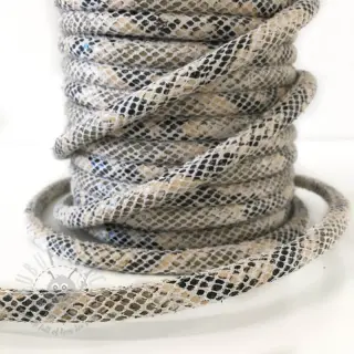 Semišasta vrvica Kača cream