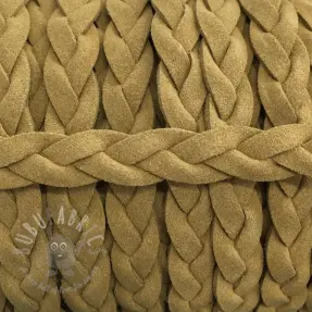 Semišasta vrvica pletena sand