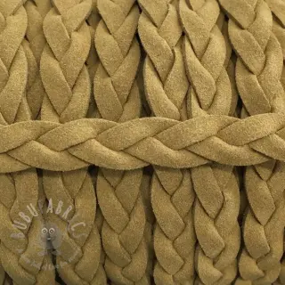 Semišasta vrvica pletena sand