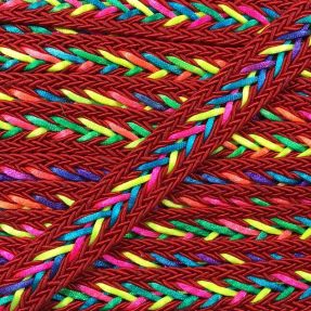Poliestrska pletena vrvica NEON red
