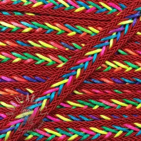 Poliestrska pletena vrvica NEON red