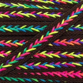 Poliestrska pletena vrvica NEON choco