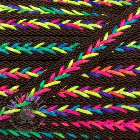 Poliestrska pletena vrvica NEON choco