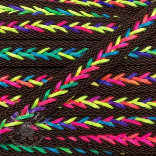 Poliestrska pletena vrvica NEON choco