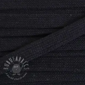 Bombažna vrvica ploska 15 mm black