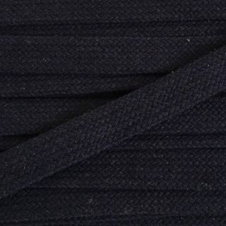 Bombažna vrvica ploska 15 mm black