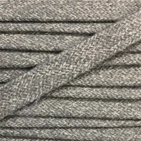 Bombažna vrvica ploska 13 mm melange light grey