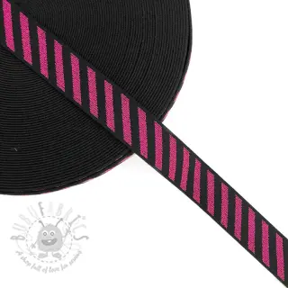 Elastika gladka 2,5 cm Diagonal fuchsia