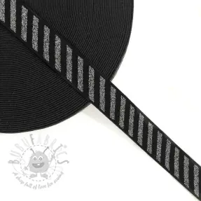 Elastika gladka 2,5 cm Diagonal dark grey