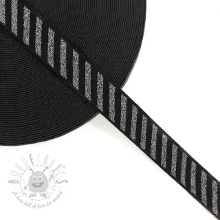 Elastika gladka 2,5 cm Diagonal dark grey