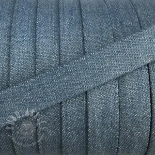 Bombažna vrvica ploska 15 mm Denim baby blue