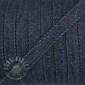 Bombažna vrvica ploska 10 mm Denim navy