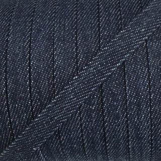 Bombažna vrvica ploska 10 mm Denim navy