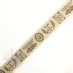 Bombažni trak Stamps brown