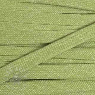 Bombažna vrvica ploska 15 mm melange lime