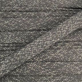 Bombažna vrvica ploska 15 mm melange grey