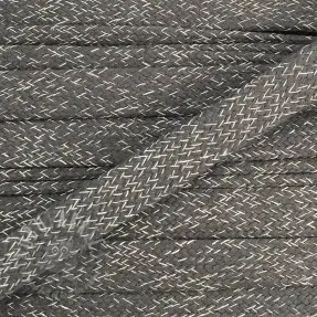 Bombažna vrvica ploska 15 mm melange grey