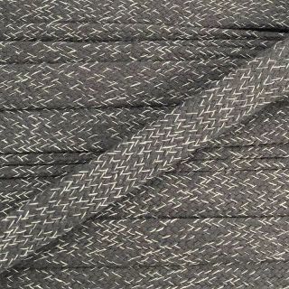 Bombažna vrvica ploska 15 mm melange grey